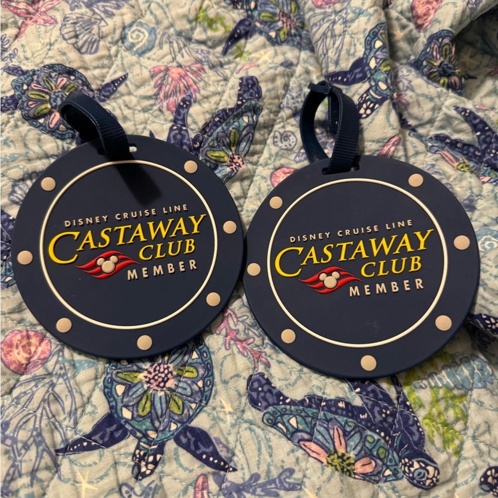 Disney castaway club luggage tags